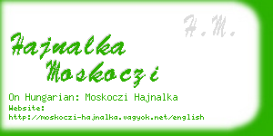 hajnalka moskoczi business card
